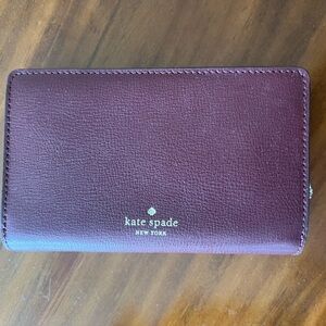BNWOT Kate Spade Plum Leather Wallet